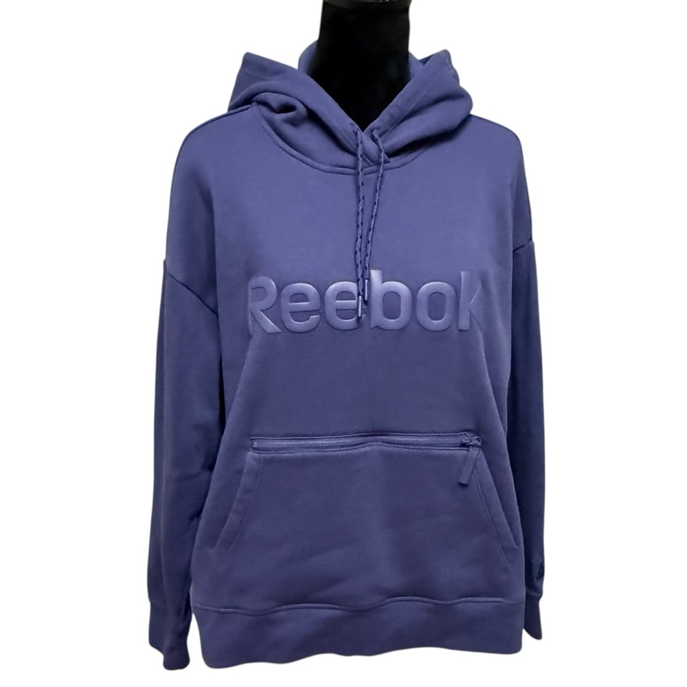 Reebok Women's Super Soft Cropped Gravity Hoodie with Zipper Pocket Size L.